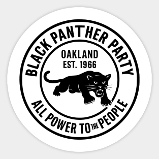 The Black Panther Party 1966 Oakland California Sticker